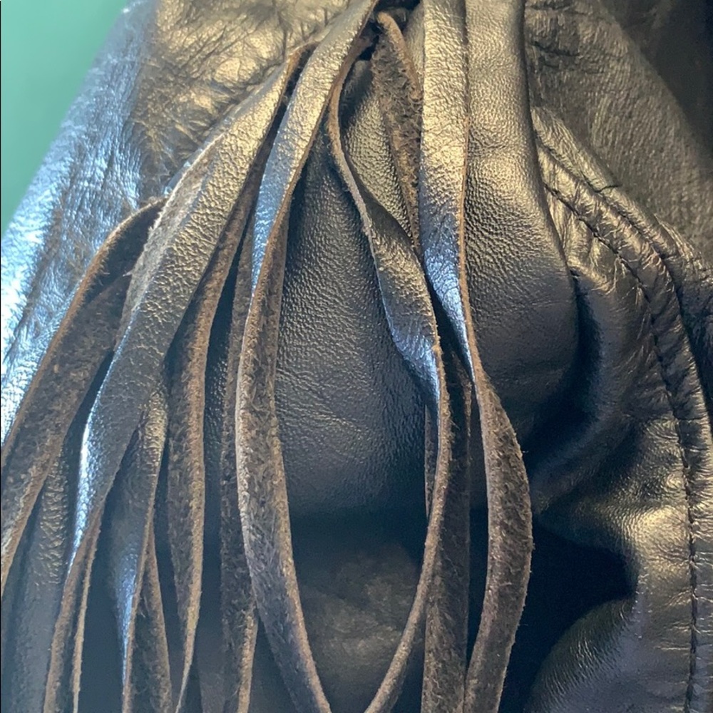 Brooks Leather Belted Jacket - image 5